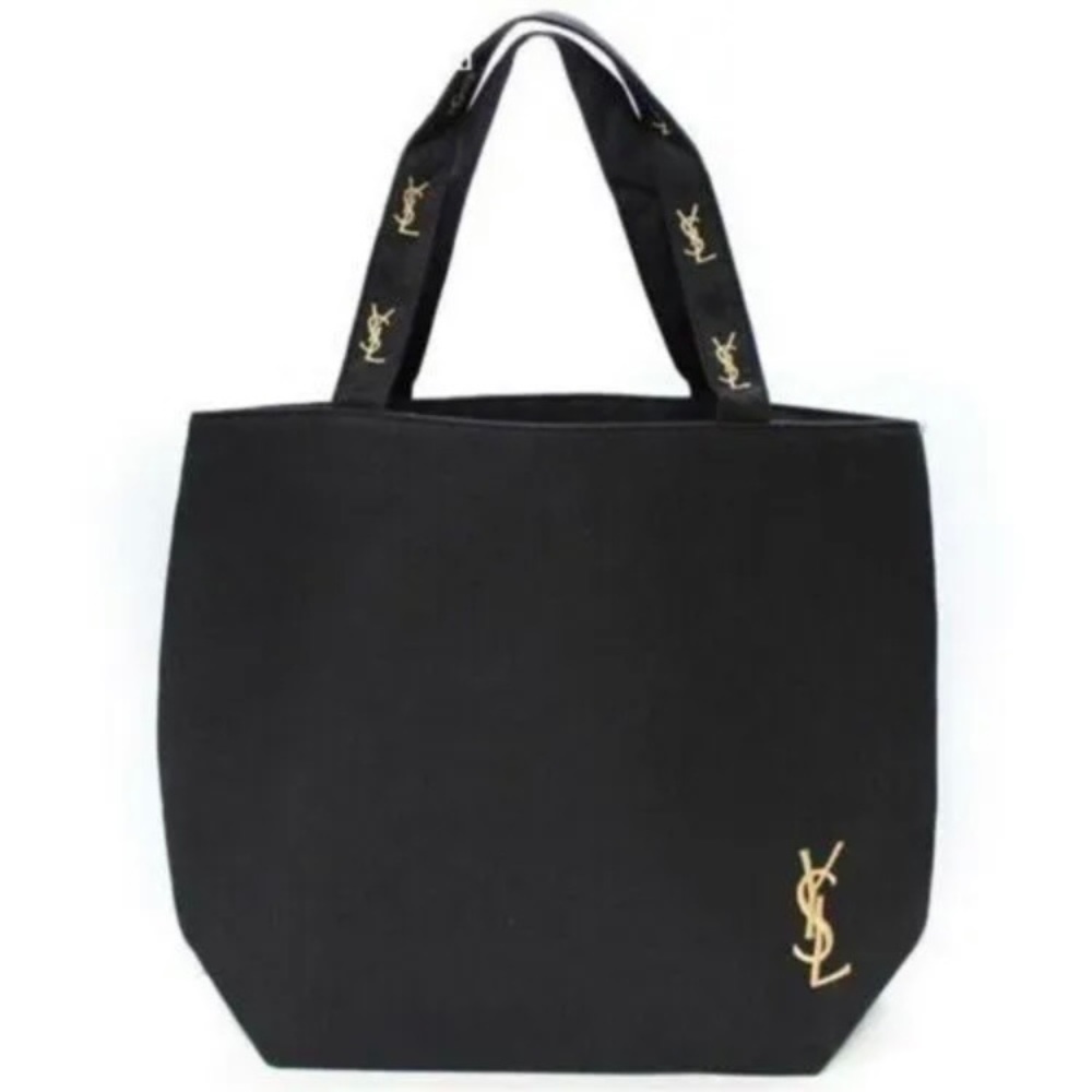 Yves Saint Laurent Black Canvas Vip Gift Parfums Tote Bag YSL shopping bag